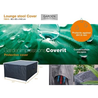 Garden Impressions Coverit Lounge Hocker H&uuml;lle - 77x77xH40