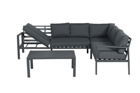 Garden Impressions Lexington Loungeset 4-tlg R - carbon black/reflex black