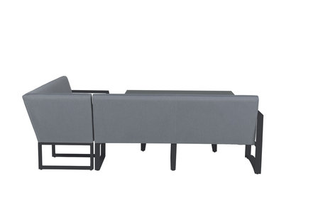 Garden Impressions Aureum Lounge/Dining Set4-tlg. - carbon black/hellgrau