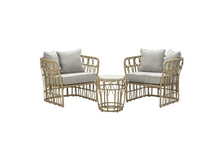 Garden Impressions Colonial Loungeset 3-tlg. - natur/sand