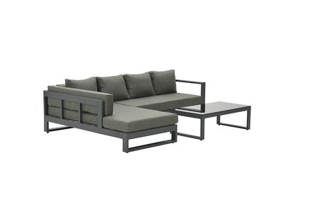 Garden Impressions Esmee Loungeset 3-tlg. rechts - carbon black/mystic grey