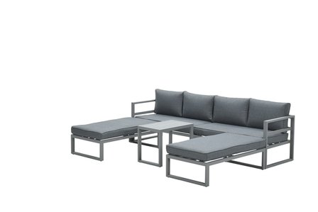 Garden Impressions Bretagne Loungeset 5-Teilig - arctic grey/ mystic Grau