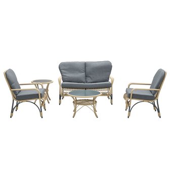 Garden Impressions Amarante Lounge Set 5-tlg - C. Black/ Natur/ myst Grau