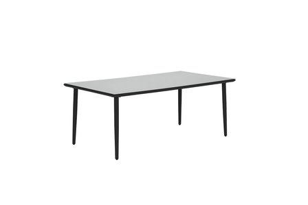 Garden Impressions Perth Dining Tisch 180x100 - Carbon Black/ mint Grau