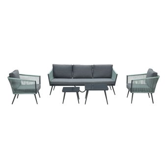 Garden Impressions Canberra Lounge Set 5-Teilig - C.Bl/Rope min Gr./myst. Gr