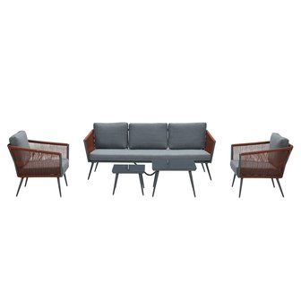 Garden Impressions Canberra Lounge Set 5-Teilig - C.Bl./Rope Kupfer/ myst Gr.