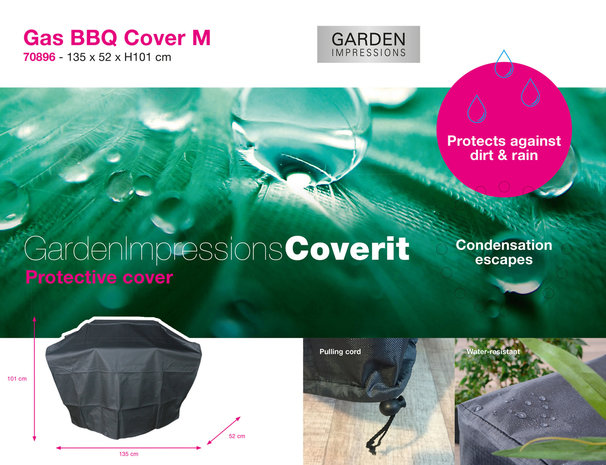 Garden Impressions Coverit Gas BBQ Hülle M - 135/70x52xH101