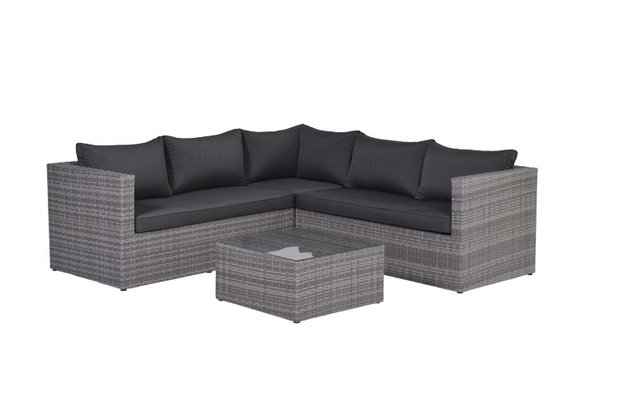 Garden Impressions Montana Loungeset 4-tlg. - org. grey 8,4mm/dunkel anthr.