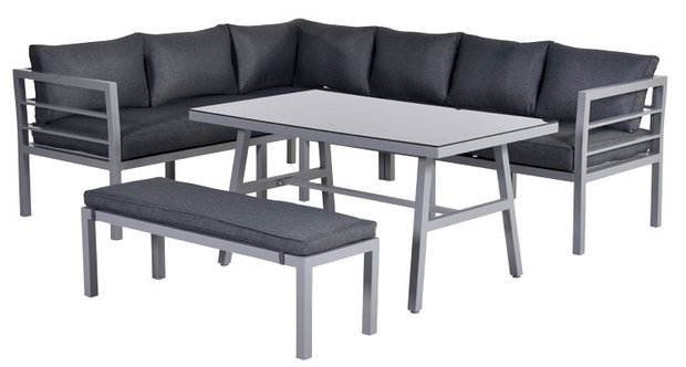 Garden Impressions Blakes Lounge/Dining Set 4-tlg - arctic grey/reflex black