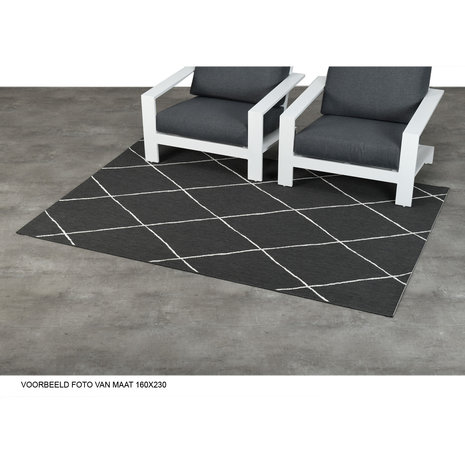 Garden Impressions Diamonds Teppich - 120x170 cm schwarz