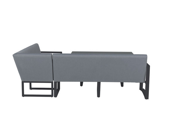 Garden Impressions Aureum Lounge/Dining Set4-tlg. - carbon black/hellgrau