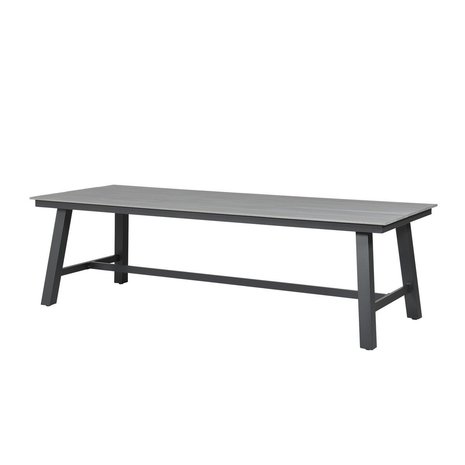 Garden Impressions Brisbane Tisch 250x100 - carbon black/Polywood grey
