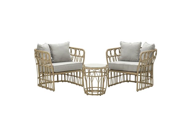 Garden Impressions Colonial Loungeset 3-tlg. - natur/sand