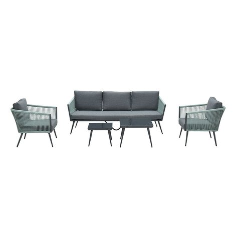 Garden Impressions Canberra Lounge Set 5-Teilig - C.Bl/Rope min Gr./myst. Gr