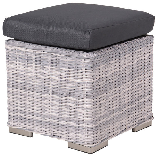 Garden Impressions Tennessee Hocker 45x45 - cloudy grey HØ5mm/anthr.