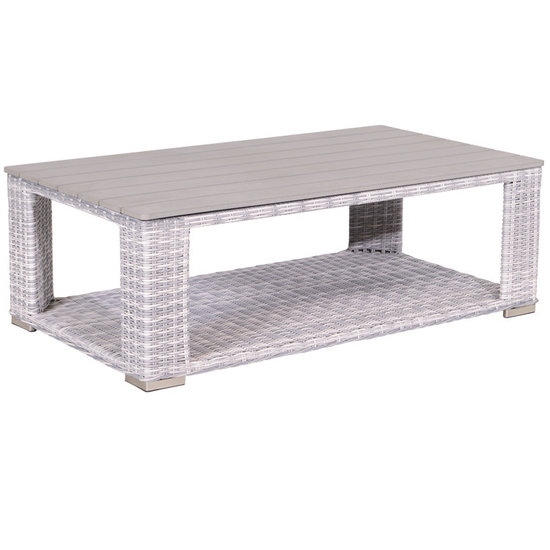 Garden Impressions Tennessee Lounge Tisch 140x80 - cloudy grey HØ5mm/Pw. grey