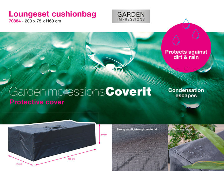 Garden Impressions Coverit  Lounge Kissentasche - 200x75xH60