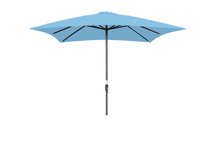 Garden Impressions Lotus Sonnenschirm 250x250 - carbon black/ Hellblau