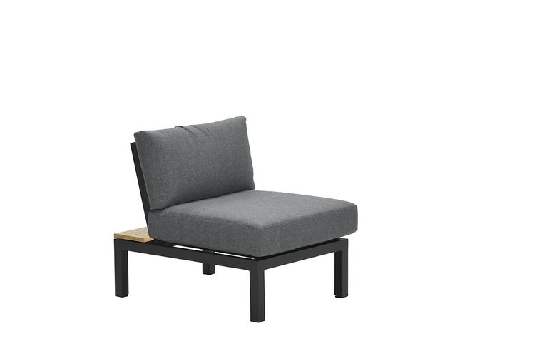 Garden Impressions Antoinette Lounge Sessel - c. black/mystic grey/Teak Look