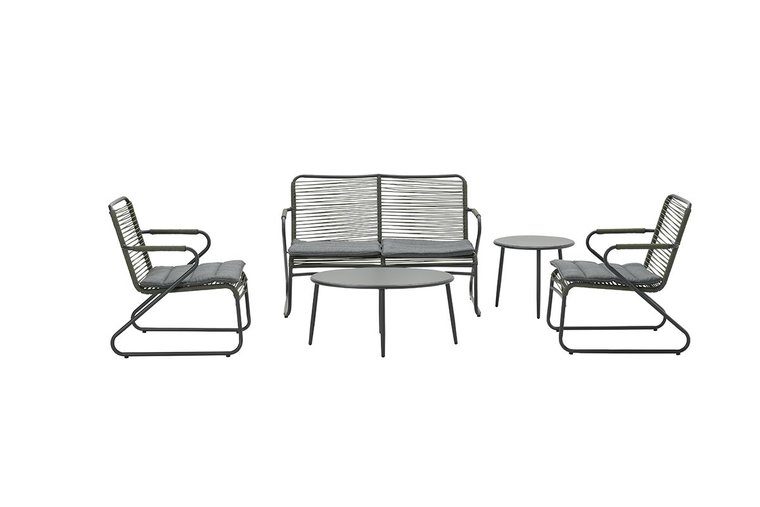 Garden Impressions Hermes Loungeset 5-tlg. - c.bl/Rope moosgr.Ø5mm/mystic g