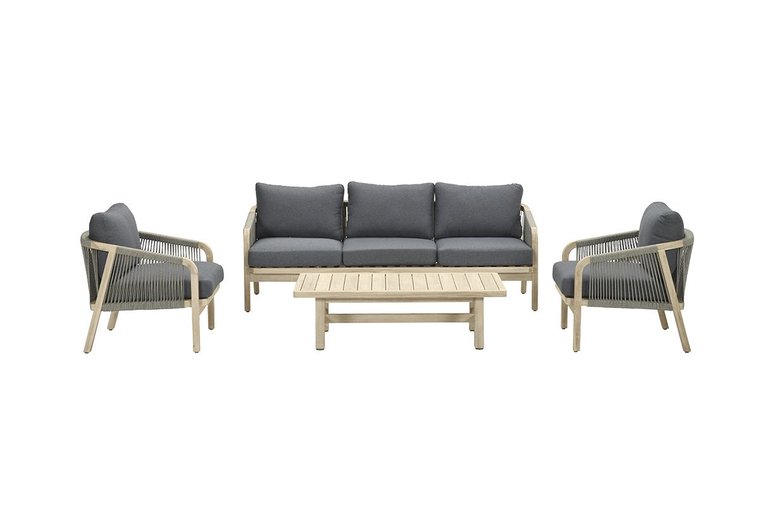 Garden Impressions Santos Loungeset 4-tlg. - Akazie white wash/anthrazit