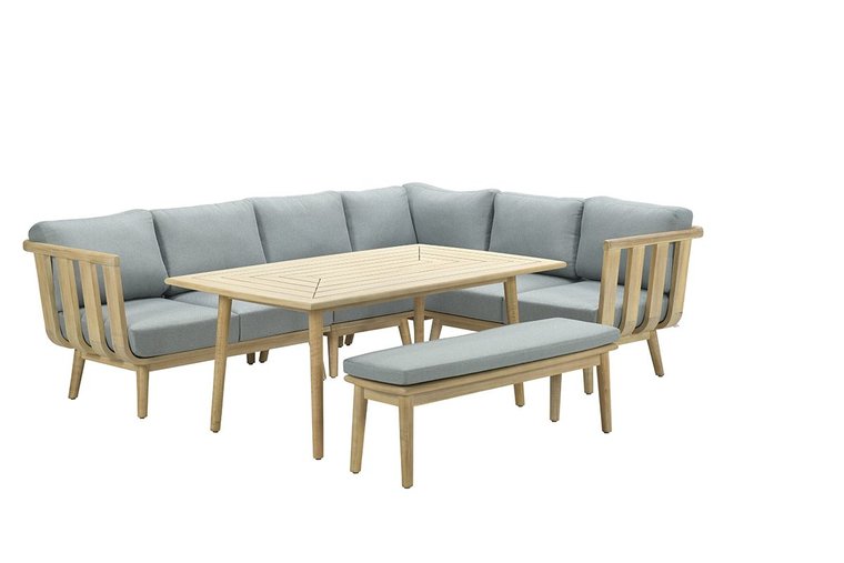 Garden Impressions King L/D Set 6-tlg. - Akazie white wash/mintgrau
