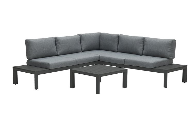 Garden Impressions Adelaide Loungeset 4-tlg. - carbon black/mystic grey