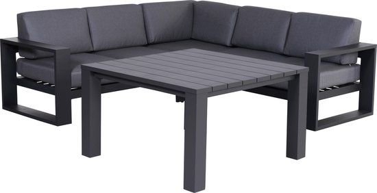 Garden Impressions Cube lounge diningset 4-Teilig - Dunkelgrau