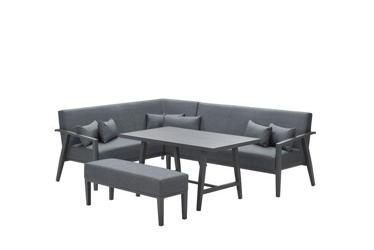 Garden Impressions Morlaix L/D 4-Teilig Links - Carbon Black/ Anthrazit