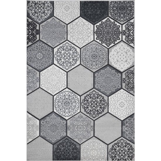 Garden Impressions Hexagon Teppich - 120x170 Schwarz