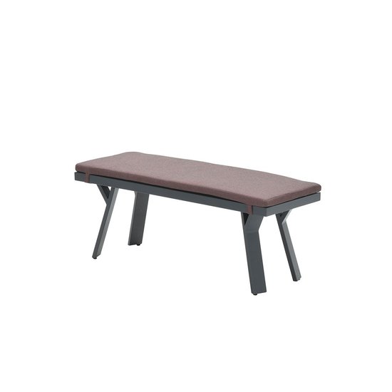 Garden Impressions Sergio Bank 110x40xH45 - Carbon Black/ Kupfer