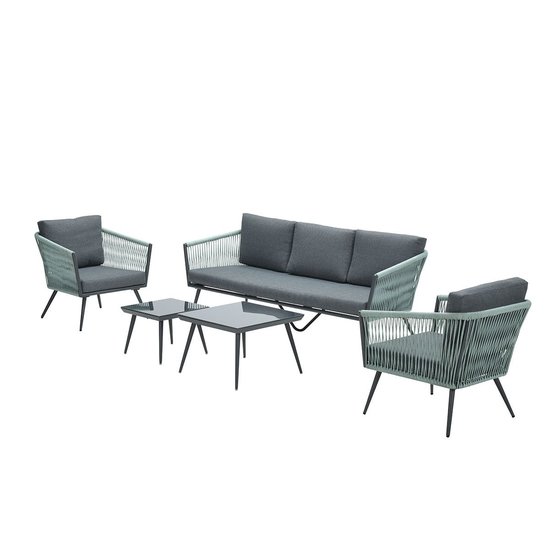 Garden Impressions Canberra Lounge Set 5-Teilig - C.Bl/Rope min Gr./myst. Gr