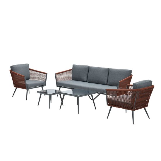 Garden Impressions Canberra Lounge Set 5-Teilig - C.Bl./Rope Kupfer/ myst Gr.