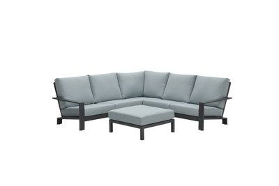 Garden Impressions Lincoln lounge set 4-delig - carbon black/ mint grey